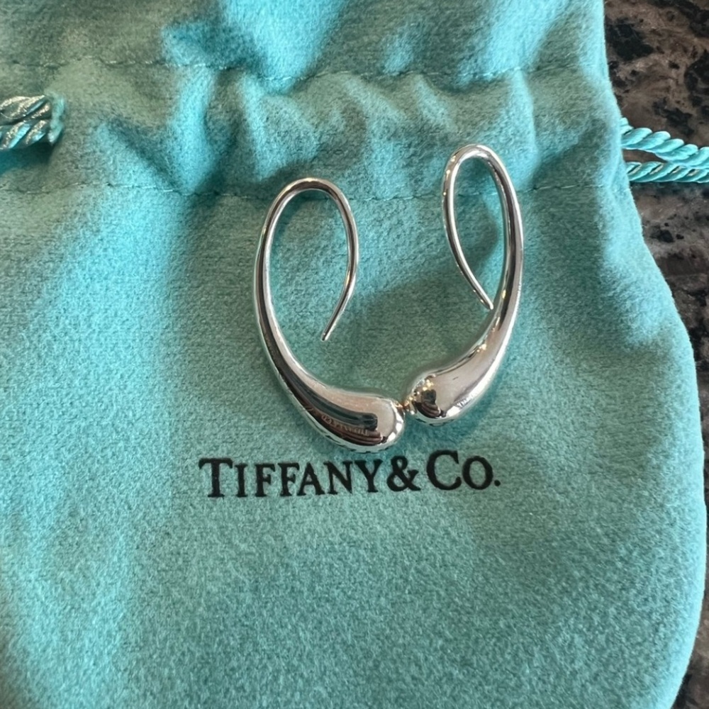 Tiffany & Co. Earrings in Tiffany Signature Pouch & Tiffany Box